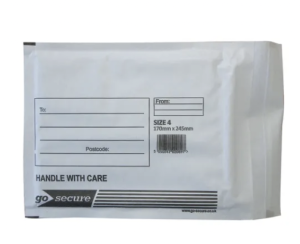 GoSecure Bubble Envelope Size 4 170x245mm White (Pack of 100) KF71449