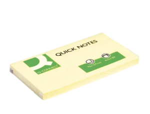 Q-Connect Quick Notes 76 x 127mm Yellow (Pack of 12) KF10503