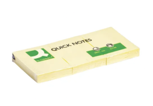 Q-Connect Quick Notes 38 x 51mm Yellow (Pack of 12)