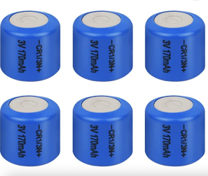 Lithium Batteries,CR1/3N CR11108 Cell, 3V 170mAh Battery 6 PACK