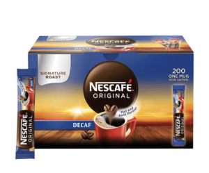 Nescafe Decaffeinated One Cup Sticks Coffee Sachets (Pack of 200)