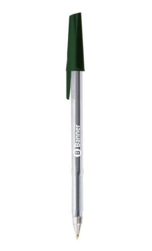 Medium Ballpoint Green Pen (Pack of 50)