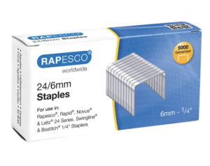 Rapesco 24/6mm Staples Chisel Point (Pack of 5000)