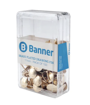 Brass Drawing Pin 11mm PK 100