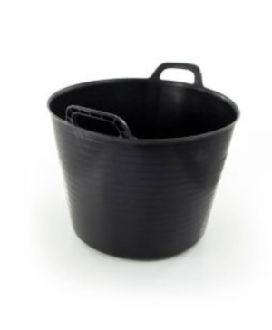 42L flexible black bucket