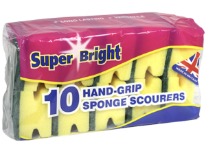 Light Duty Sponge Back Scourer PK 10