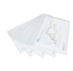 Rapesco Popper Wallet A5 Clear (Pack of 5)