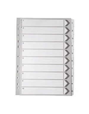 A4 White 1-10 Mylar Index