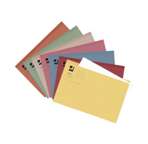 Q-Connect Square Cut Folder Lightweight 180gsm Foolscap Assorted (Pack of 100)