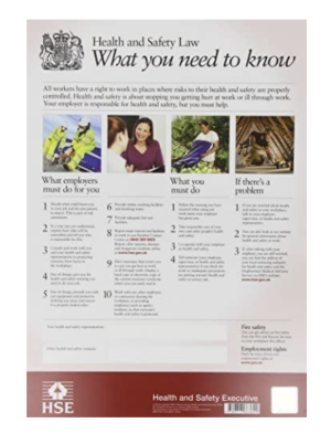 HSE Health And Safety Law Poster A2 what you need to know