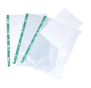 Glass Clear Multi-Punched Polypropylene Pockets A4 (Pack of 100)