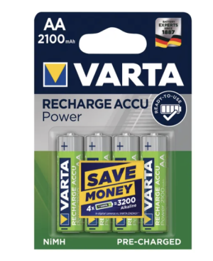 Varta AA Rechargeable Accu Battery NiMH 2100 Mah (Pack of 4)