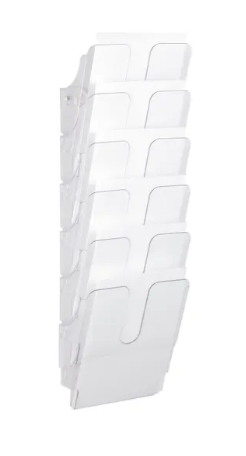Durable Flexiplus Literature Holder A4 6 Compartments Clear