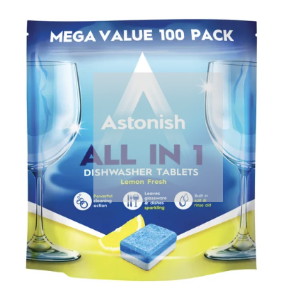 Astonish All in 1 Dishwasher Tablets Blue (Pack of 100) AST21073