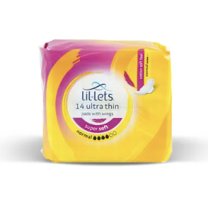 Lil-Lets Supersoft Sanitary Pads Ultra with Wings Normal x14 (Pack of 24)