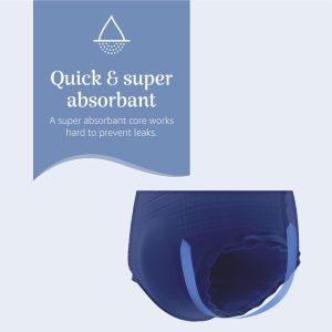 Basic Care Men’s Pants Plus Medium, 28 Count (4 Packs of 7), Blue