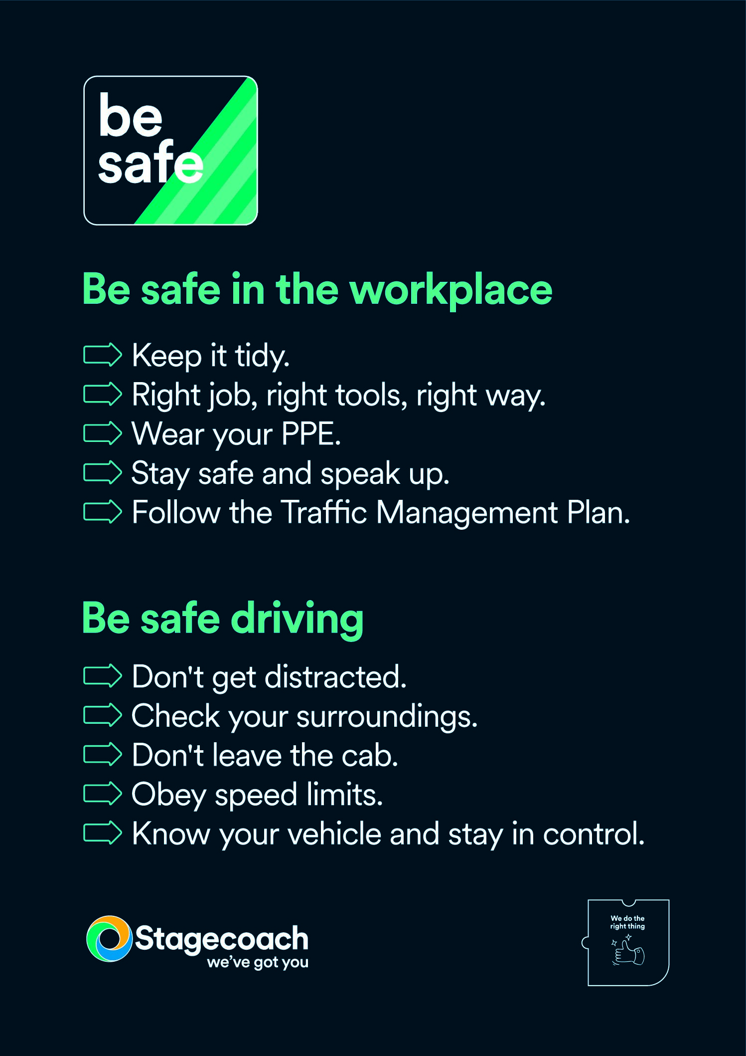 BE SAFE POSTERS A4 X 12 KINDS